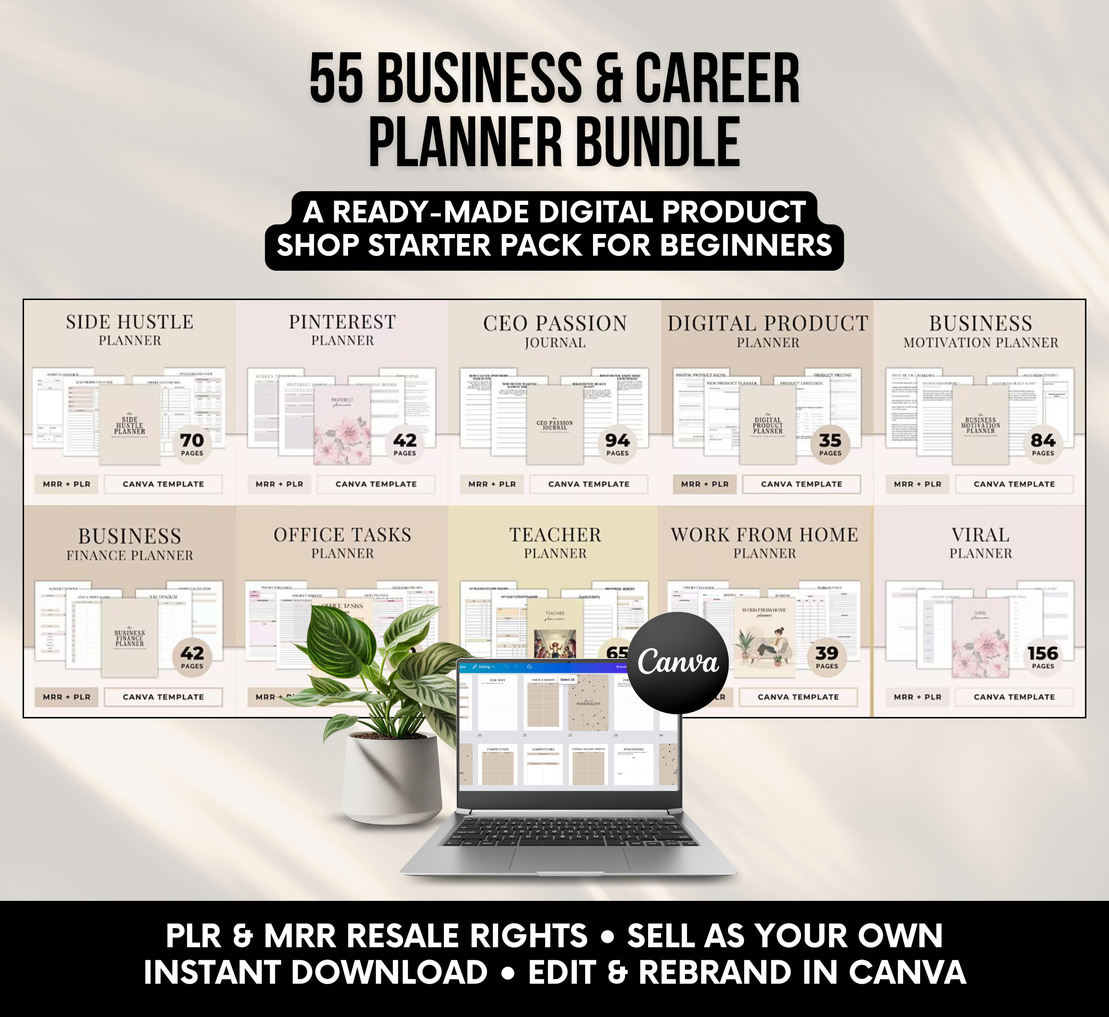 PLR/MRR 55 Business & Career Planner Bundle