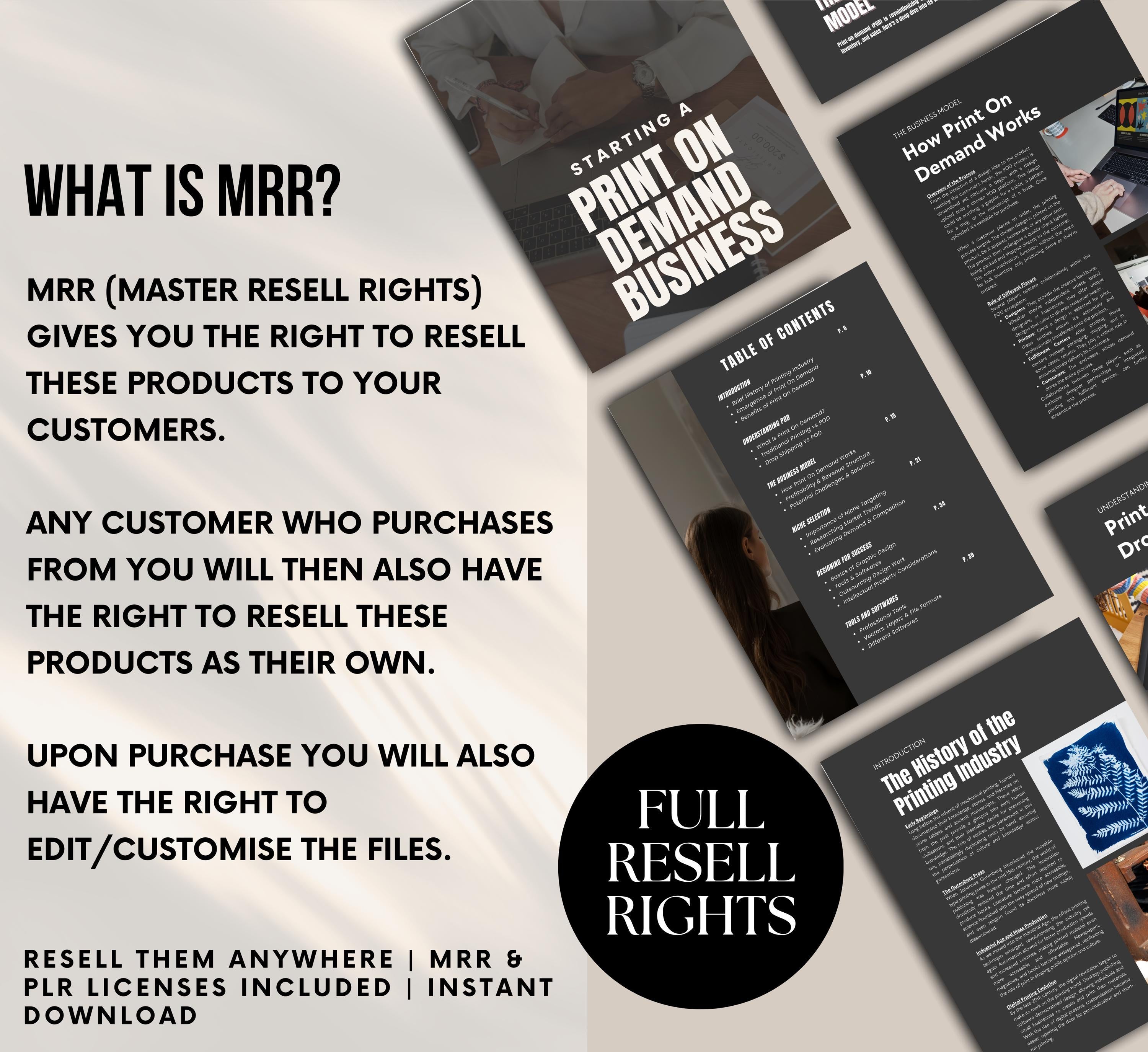 PLR/MRR Print on Demand Business Guide