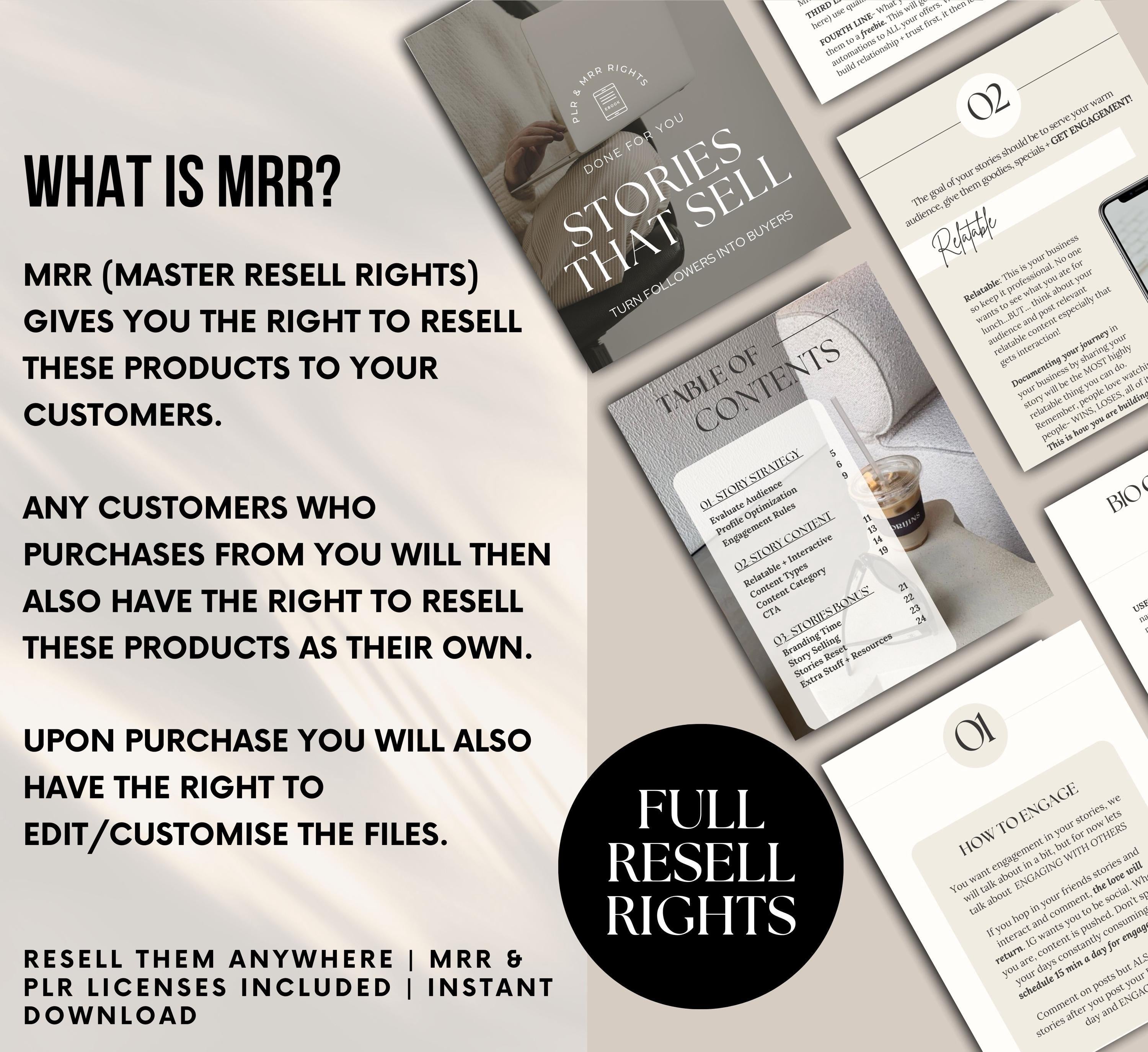 PLR/MRR Stories That Sell Ebook Guide