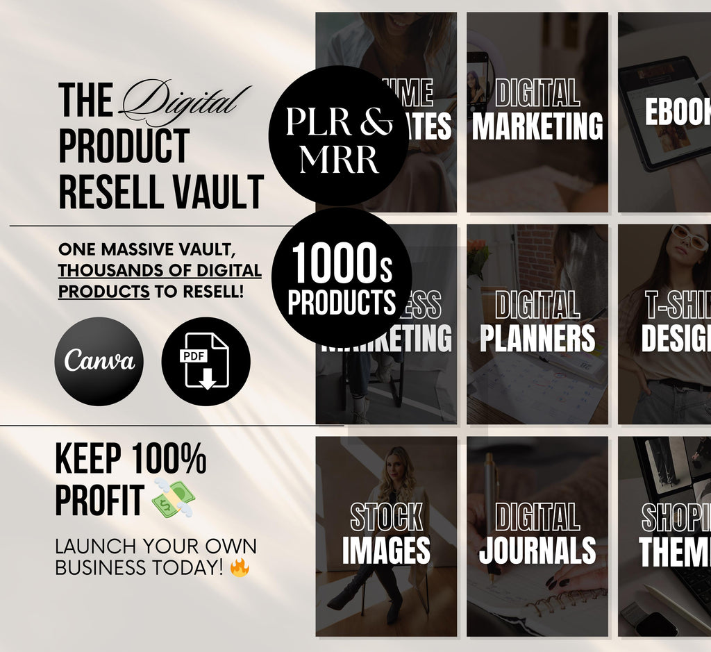 PLR/MRR 1000s Products Digital Product Vault