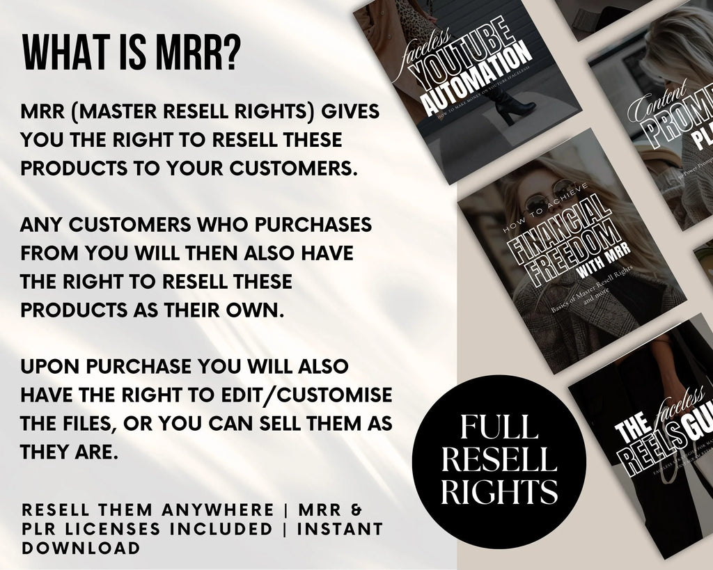 PLR/MRR 27 Faceless Marketing Bundle