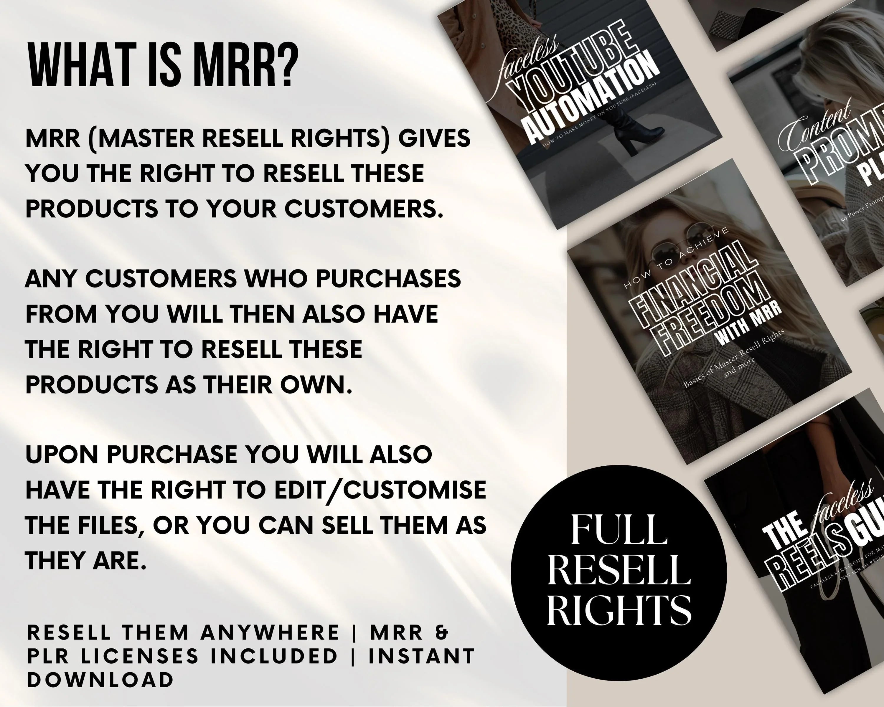 PLR/MRR 27 Faceless Marketing Bundle