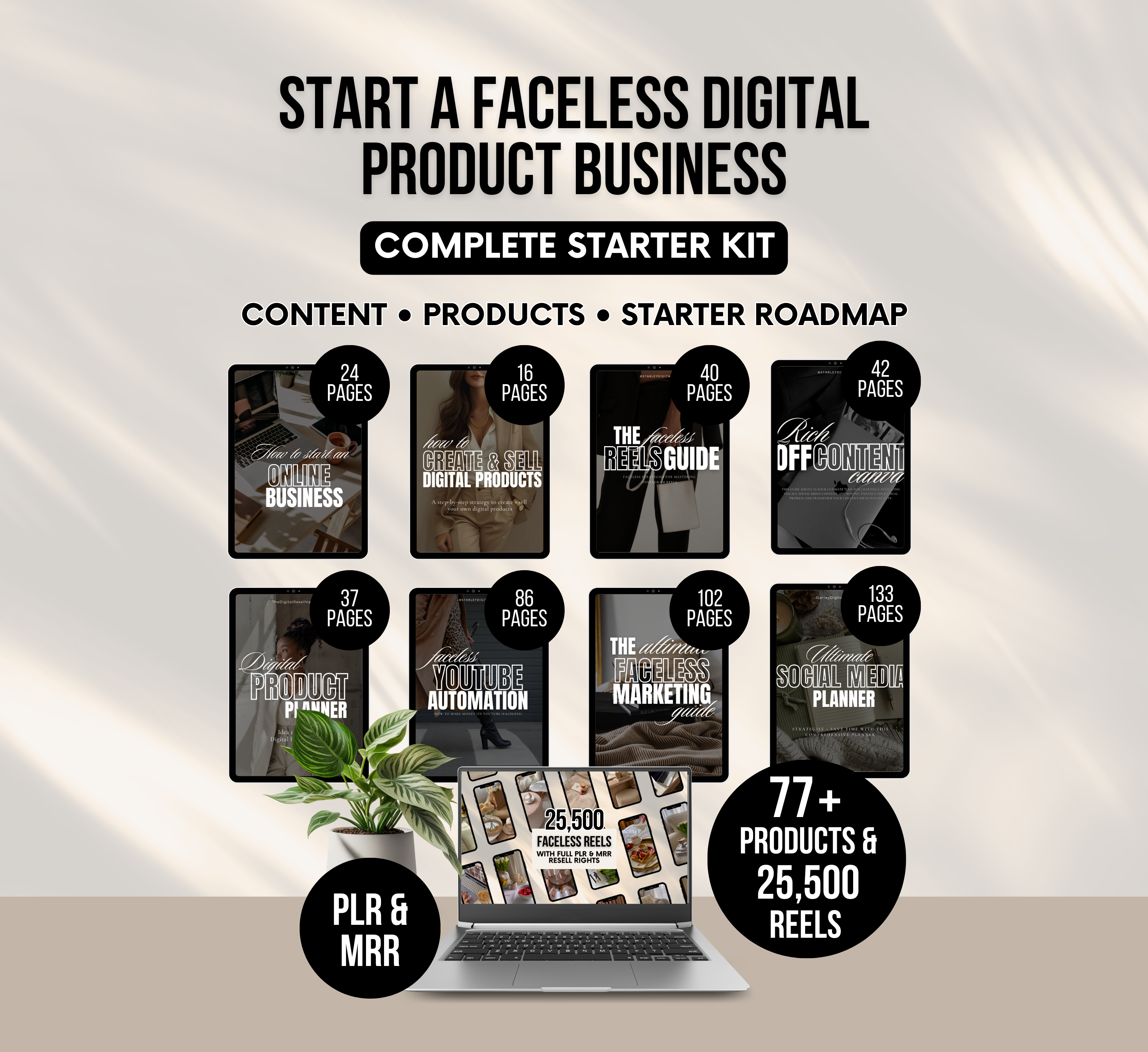 Start A Faceless Digital Product Business - Starter Kit