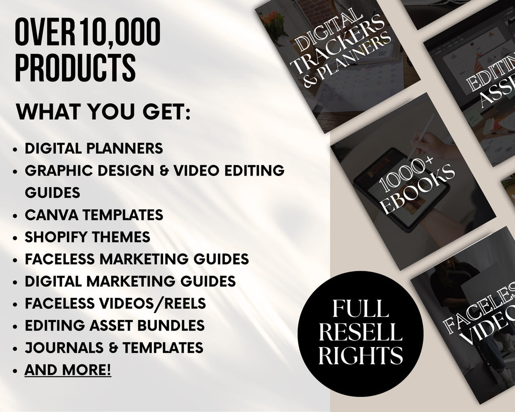 PLR/MRR 10,000+ Digital Products