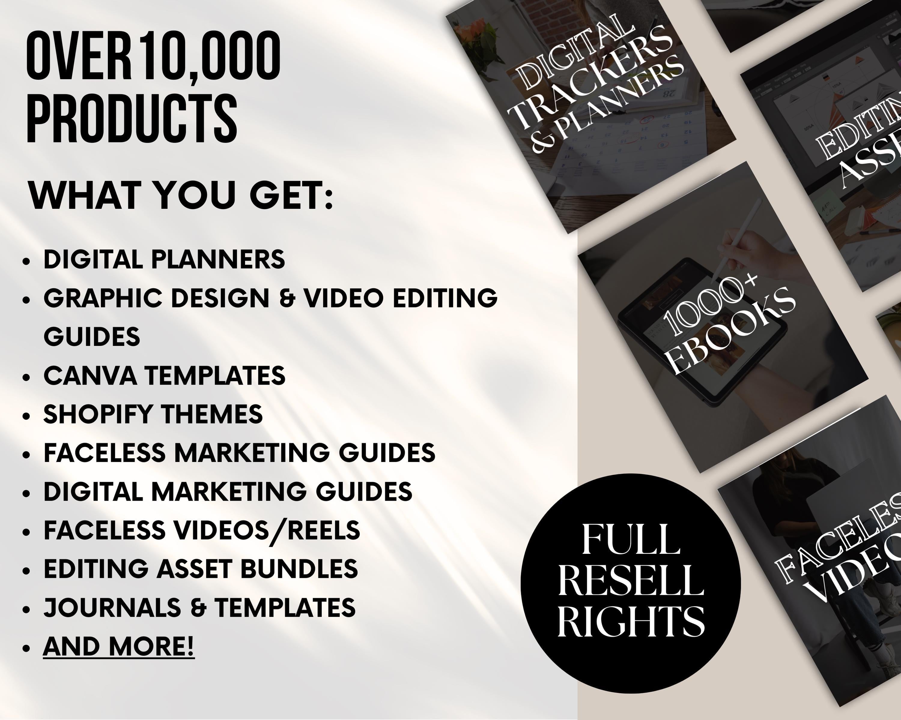 PLR/MRR 10,000+ Digital Products
