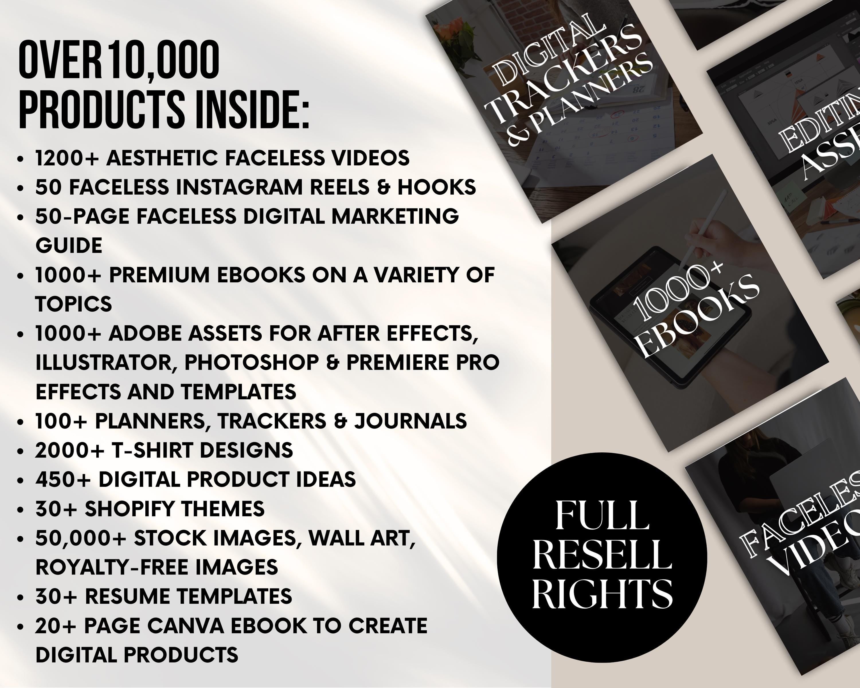 PLR/MRR 10,000+ Digital Products