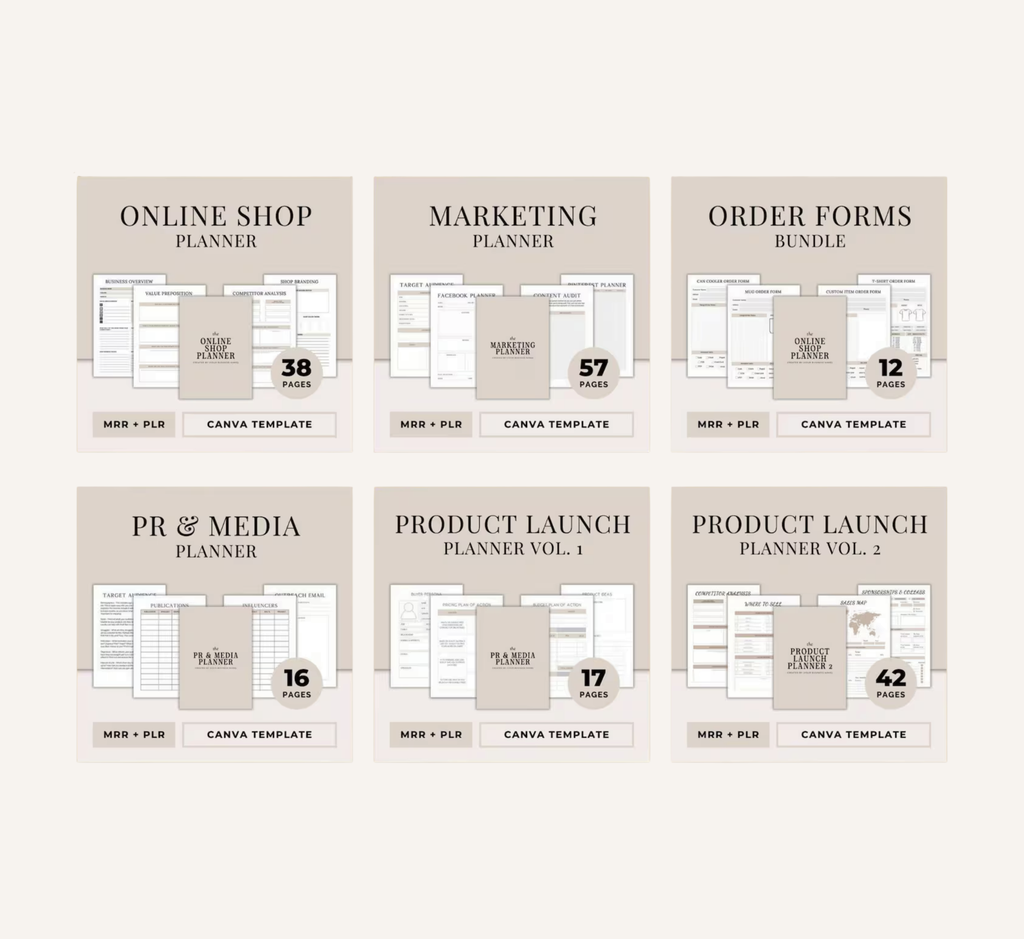 PLR/MRR 55 Business & Career Planner Bundle