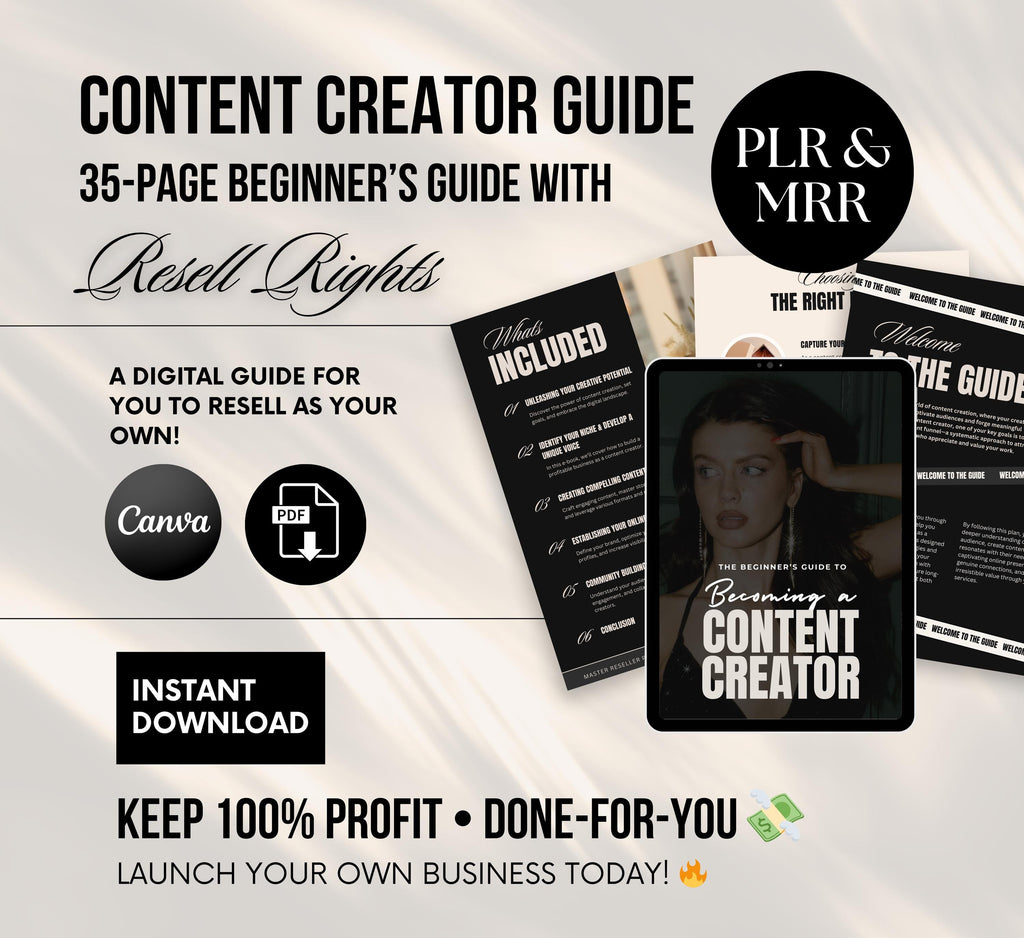 PLR/MRR Content Creator Ebook Guide