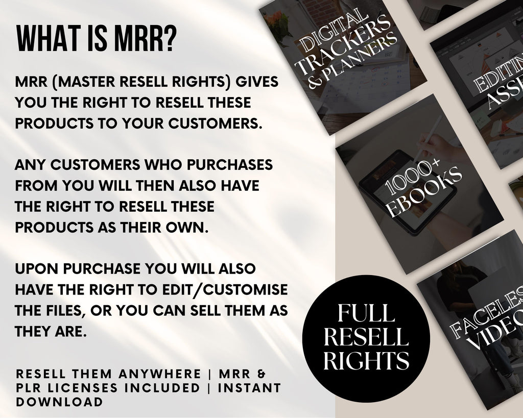 PLR/MRR 10,000+ Digital Products
