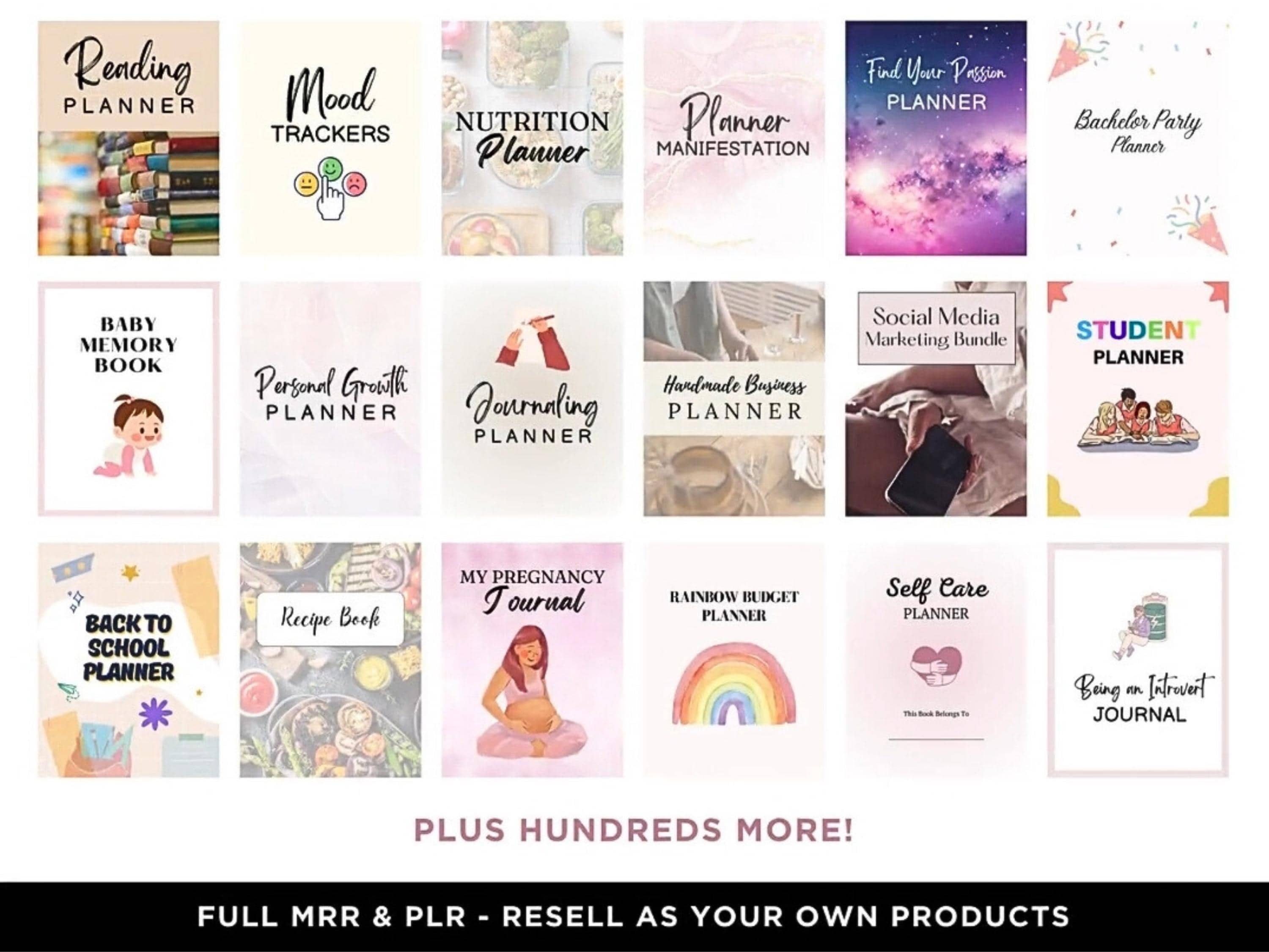 PLR/MRR 7,500+ Pages Digital Planners & Journals