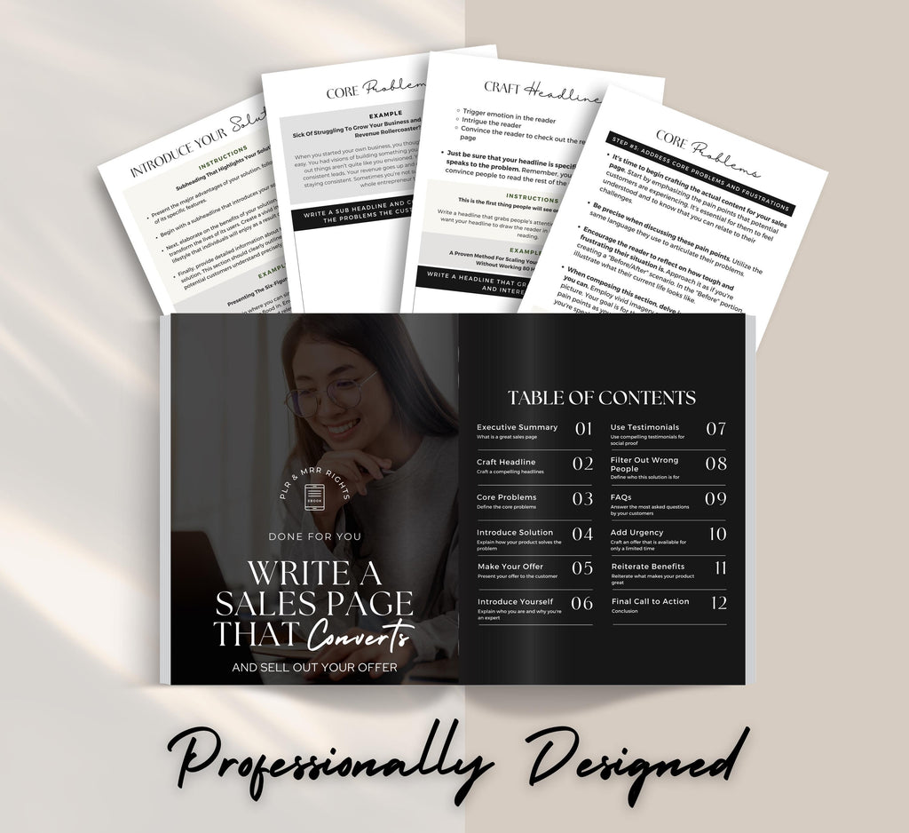 PLR/MRR Sales Page Ebook Guide
