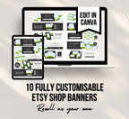 PLR/MRR 10 Etsy Shop Banner Templates