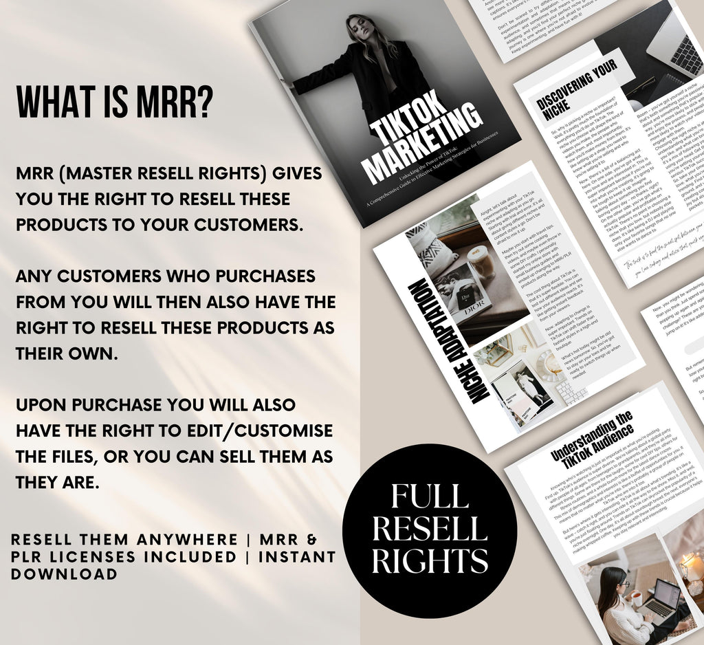 PLR/MRR TikTok Digital Marketing Guide