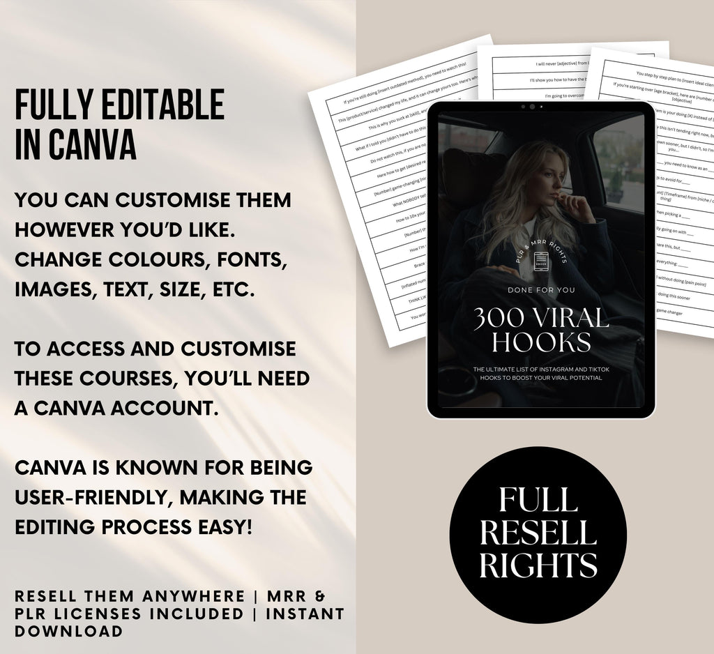 PLR/MRR 300 Viral Social Media Prompts