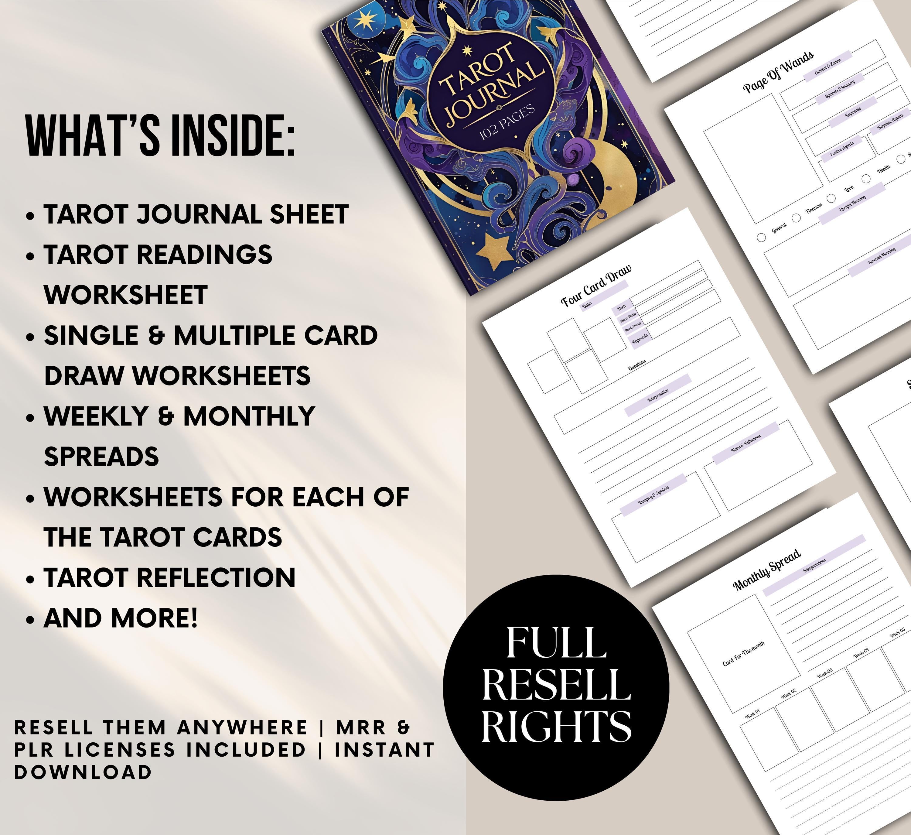 PLR/MRR Digital Tarot Journal
