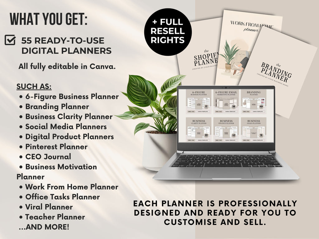 PLR/MRR 55 Business & Career Planner Bundle