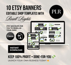 PLR/MRR 10 Etsy Shop Banner Templates