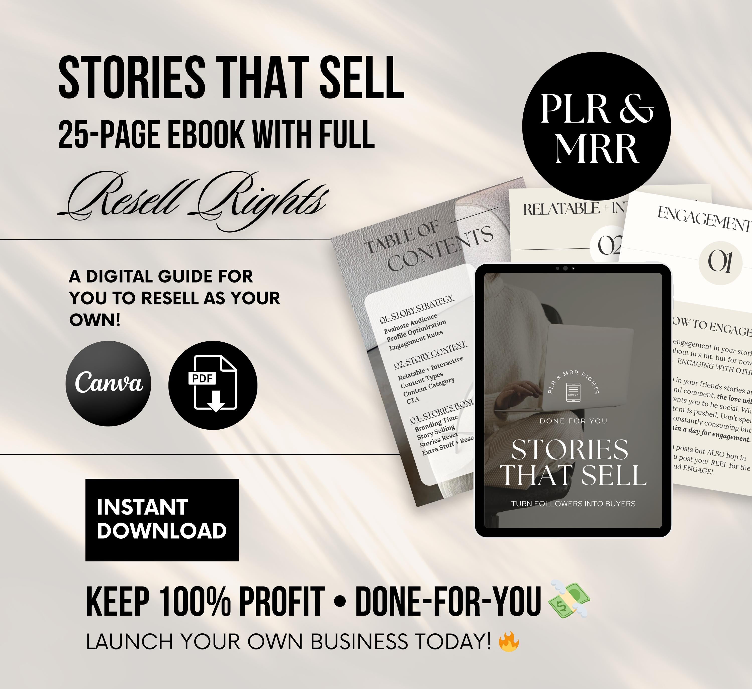 PLR/MRR Stories That Sell Ebook Guide