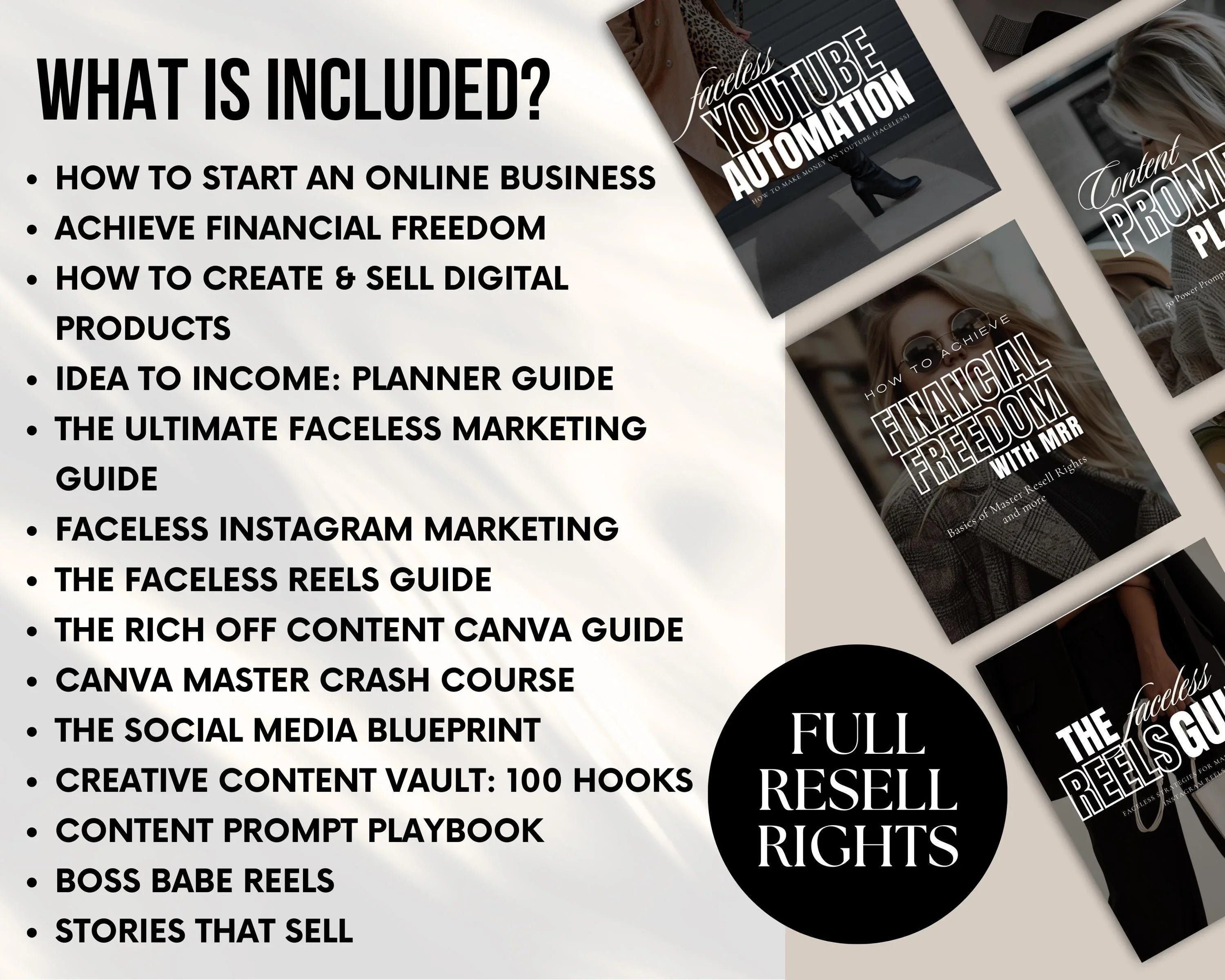 PLR/MRR 27 Faceless Marketing Bundle