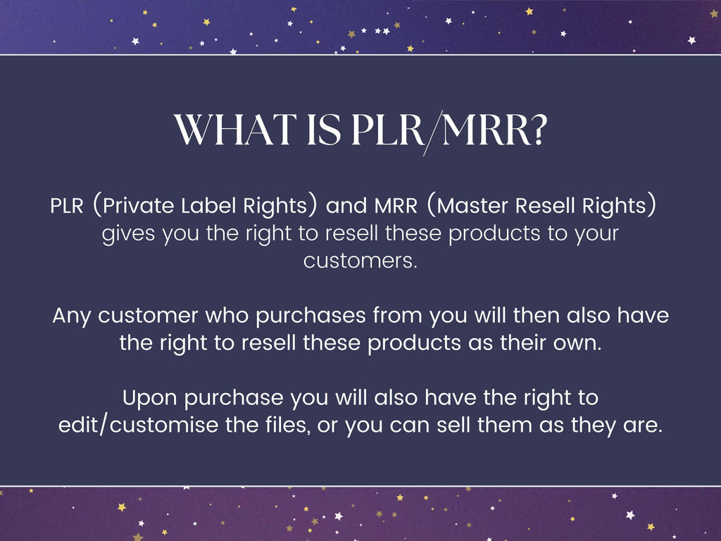 PLR/MRR Manifestation Planner