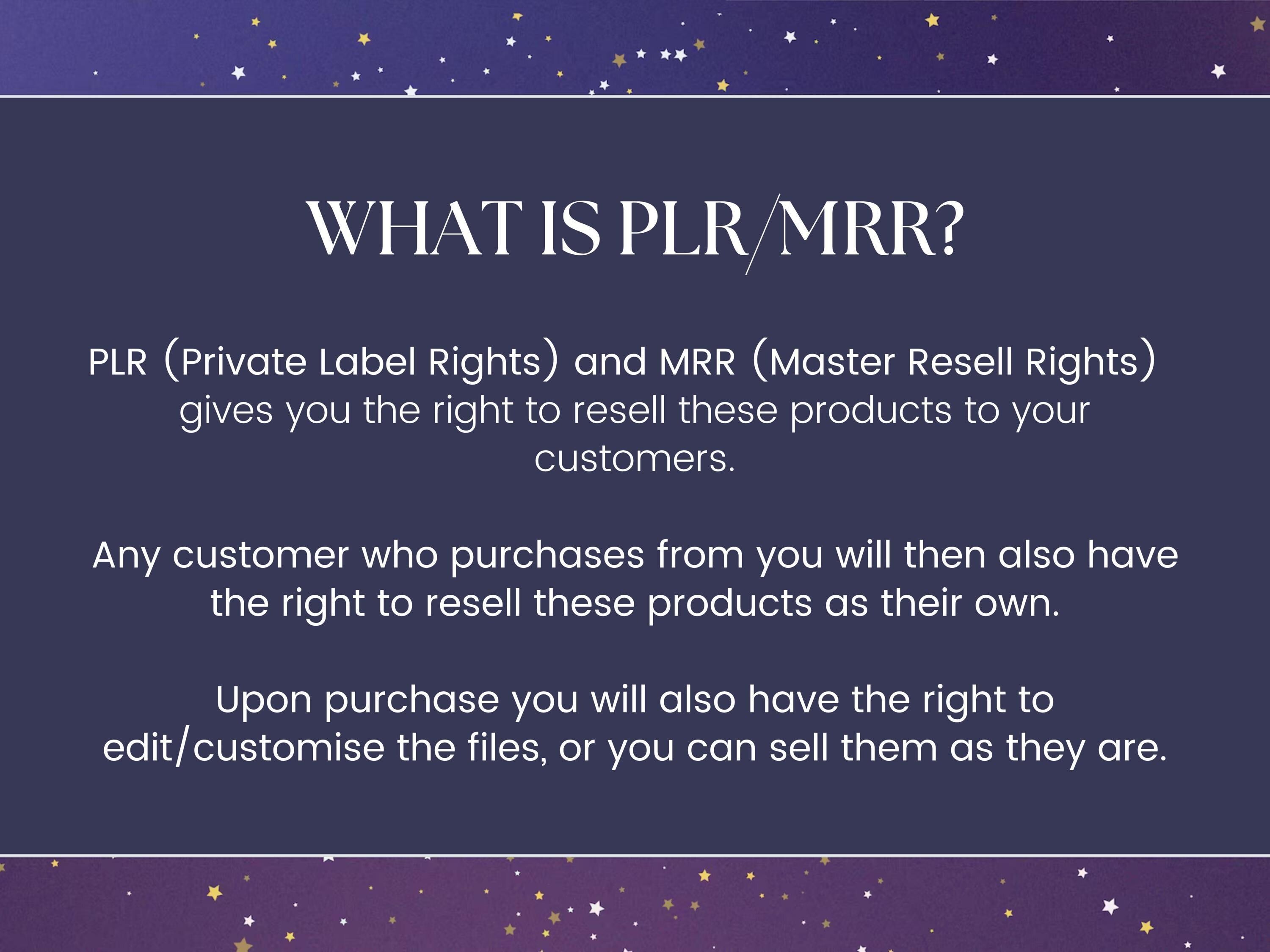 PLR/MRR Manifestation Planner