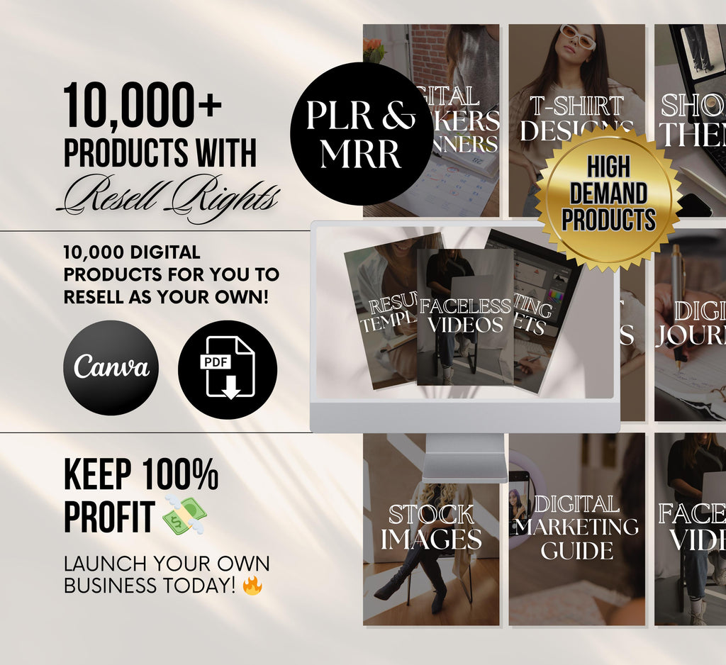 PLR/MRR 10,000+ Digital Products