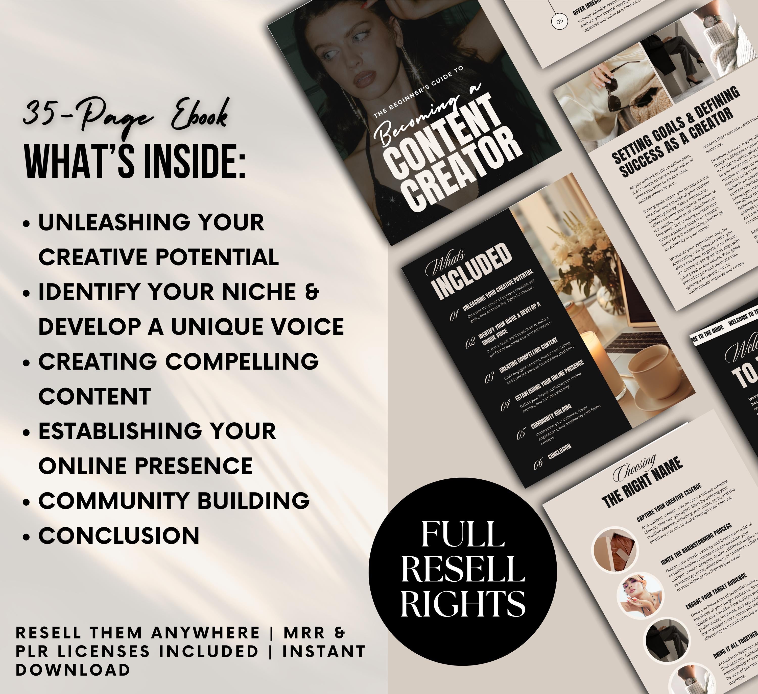 PLR/MRR Content Creator Ebook Guide
