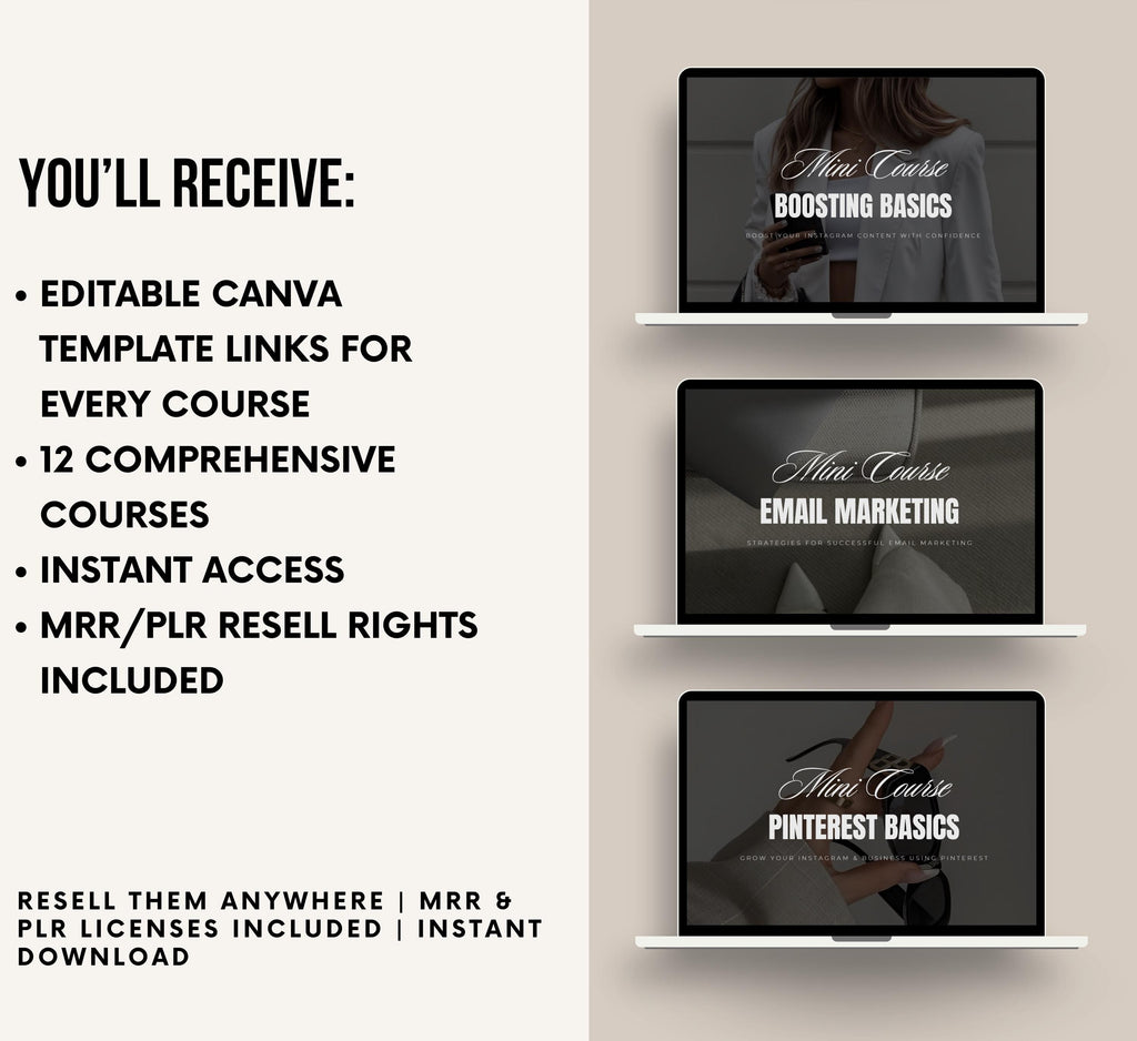 PLR/MRR 12 Digital Marketing Courses