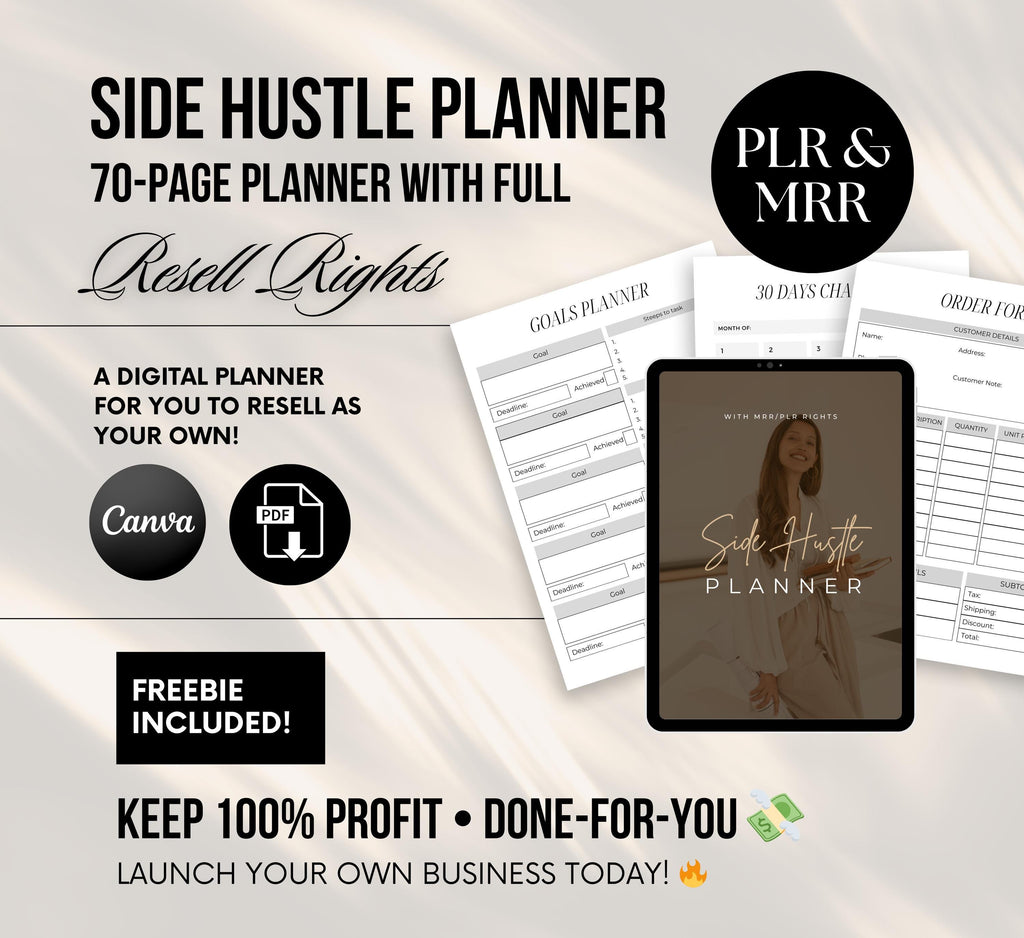 PLR/MRR Side Hustle Digital Planner