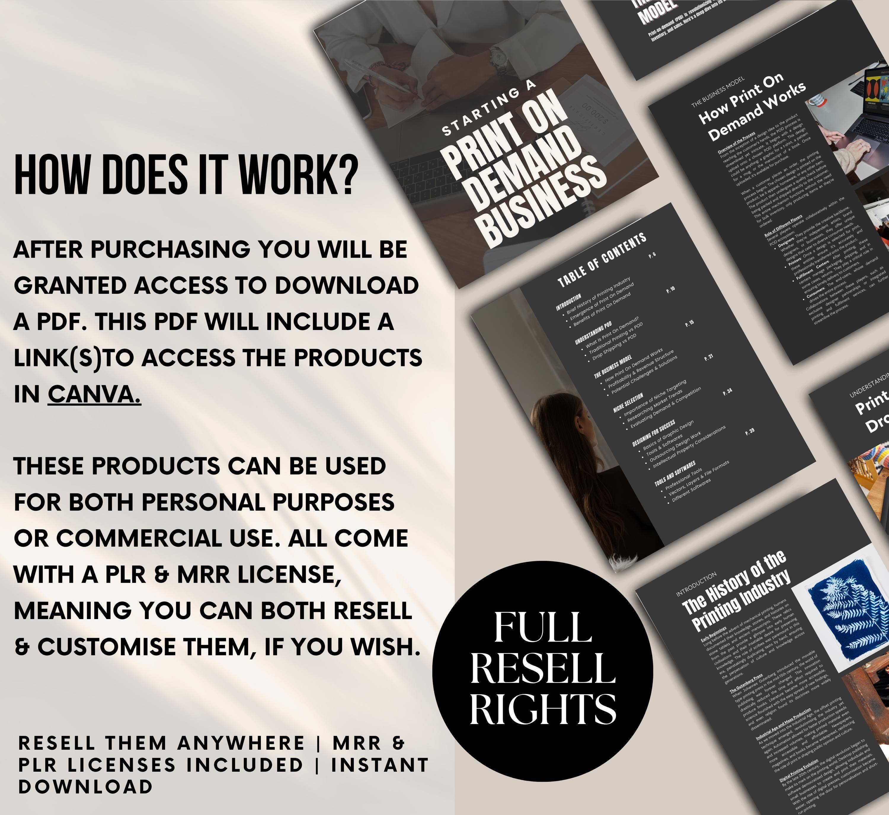 PLR/MRR Print on Demand Business Guide