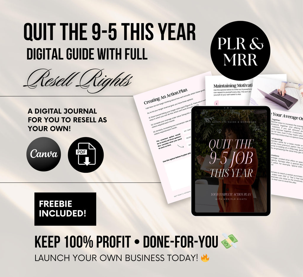 PLR/MRR Quit 9-5 eBook + Workbook