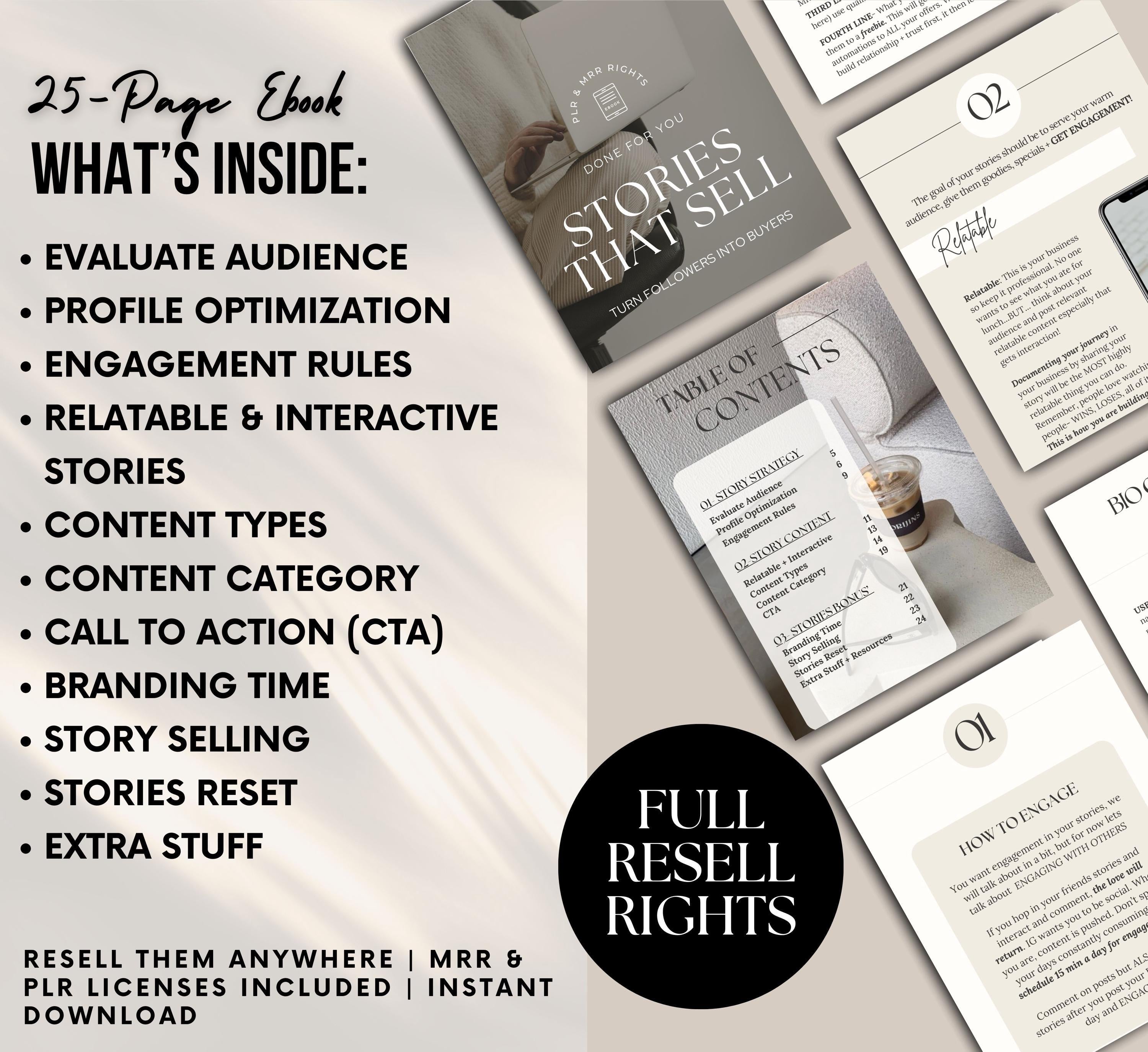 PLR/MRR Stories That Sell Ebook Guide