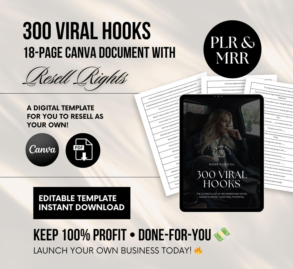 PLR/MRR 300 Viral Social Media Prompts